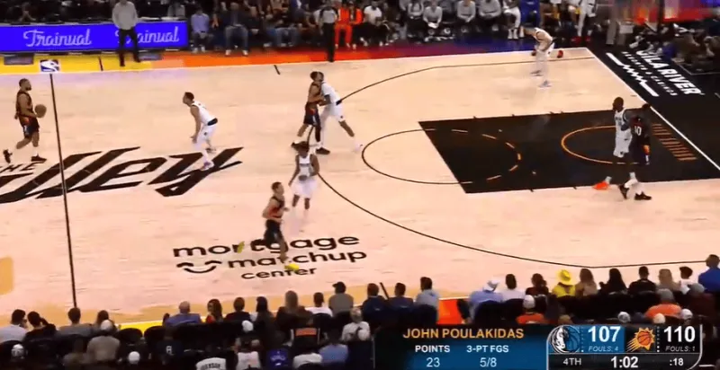 谁的部将？普拉基达斯晃开空间三分命中，三分8中5砍下23分